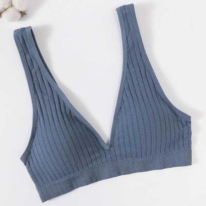 Nouveaux soutiens-gorge de sport confortables sans coutures pour femmes et jeunes filles, haut brassière féminine, sous-vêtements sexy pour femmes avec décolleté en V profond, sans dos