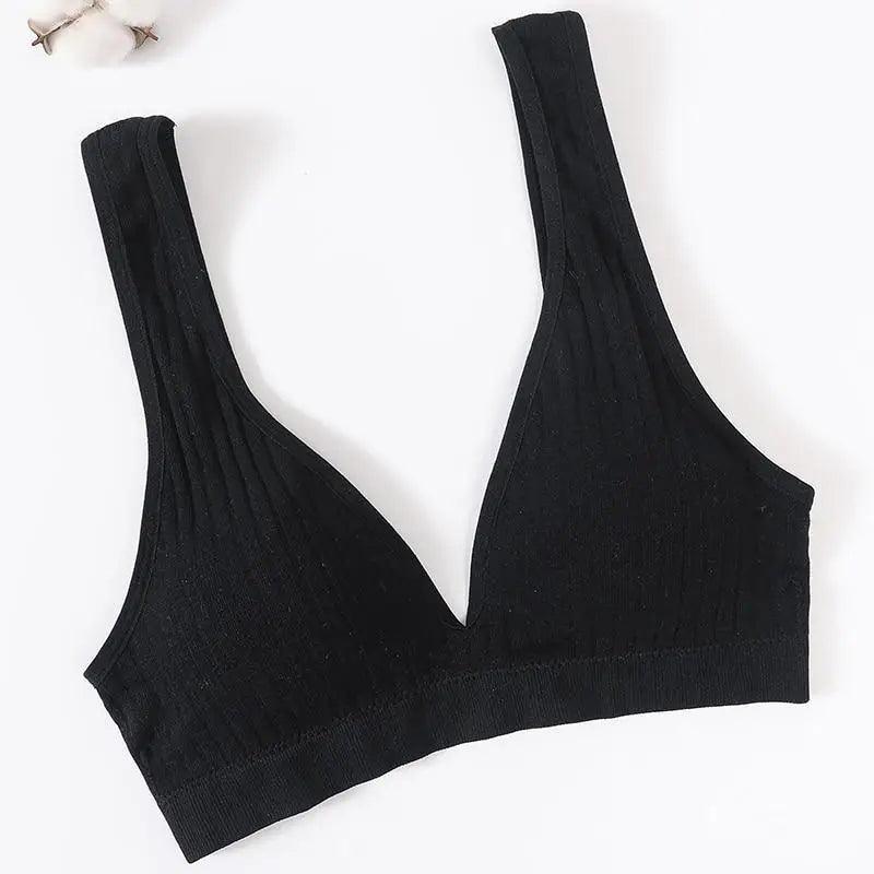 Nouveaux soutiens-gorge de sport confortables sans coutures pour femmes et jeunes filles, haut brassière féminine, sous-vêtements sexy pour femmes avec décolleté en V profond, sans dos