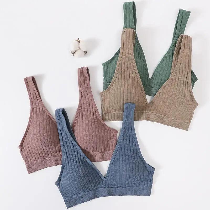 Nouveaux soutiens-gorge de sport confortables sans coutures pour femmes et jeunes filles, haut brassière féminine, sous-vêtements sexy pour femmes avec décolleté en V profond, sans dos