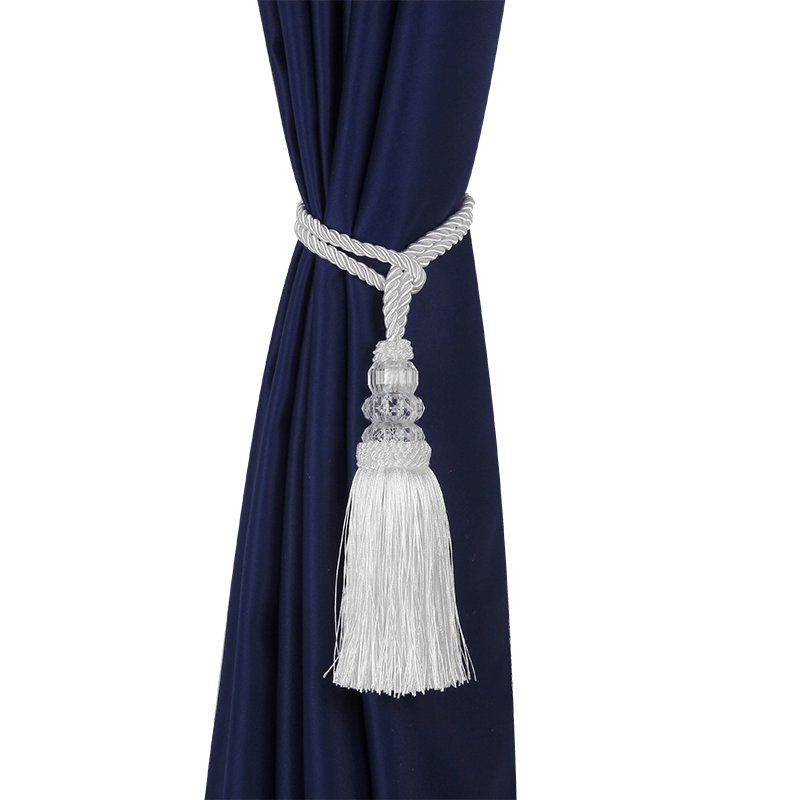 Nouveau Embrasse de Rideau à Paillettes de Cristal avec Gland Attache de Rideau Décorative Cordon de Décoration Maison pour Rideaux Boucle Corde Accessoires de Chambre Style Européen Embrasse de Rideau Haut de Gamme Corde à Gland Retenue 50cm