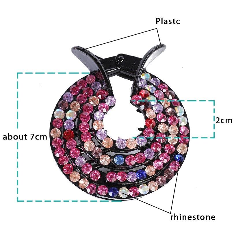 Nouveau porte-queue de cheval nid d'oiseau en cristal, pince à cheveux en forme de crabe, strass pour femmes, filles, accessoires barrettes, couvre-chef, magnifiques accessoires pour cheveux pour femmes