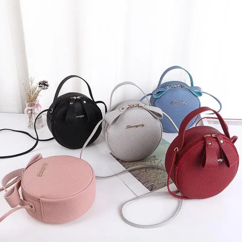 Petit sac rond pour femmes et filles, à la mode, à bandoulière, pour téléphone portable, sacoche, cadeaux.