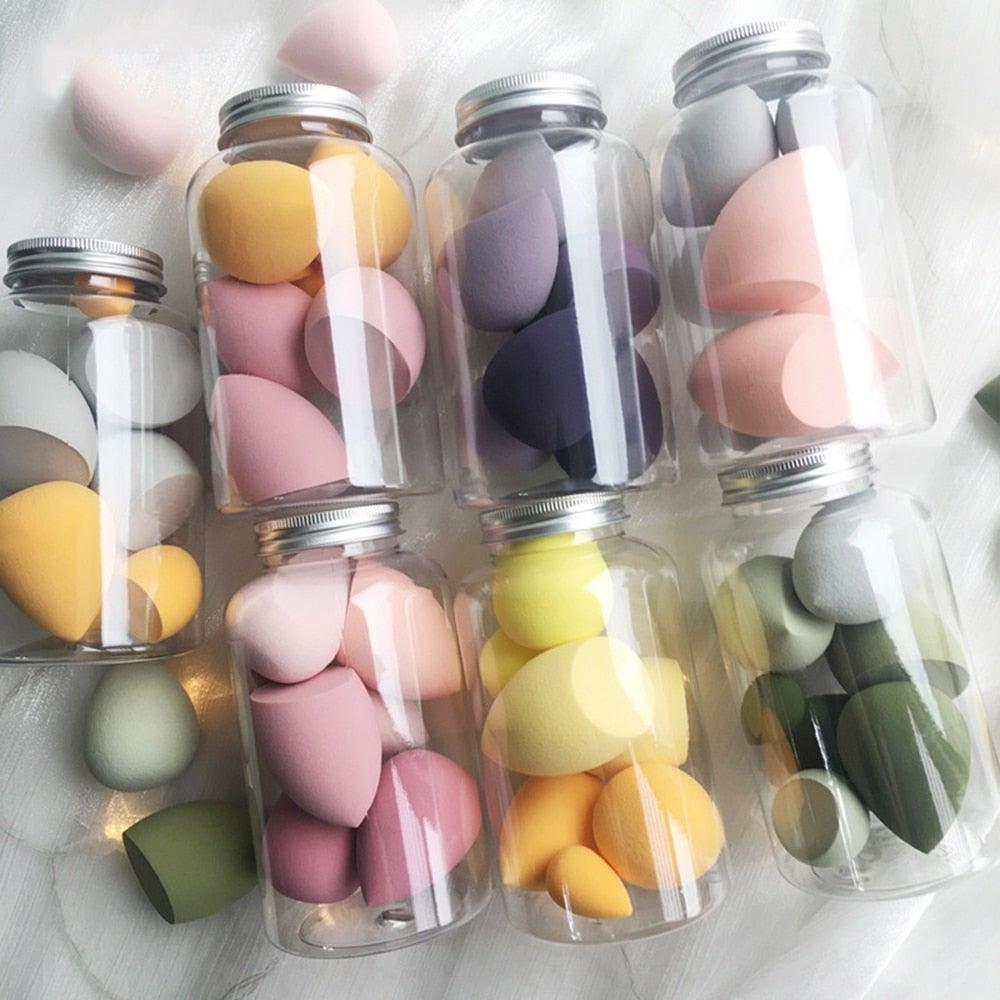 Nouvelles éponges de maquillage de différentes tailles, applicateur de poudre cosmétique, outils de beauté pour le fard à joues, avec boîte de rangement, design doux et luxueux pour femmes