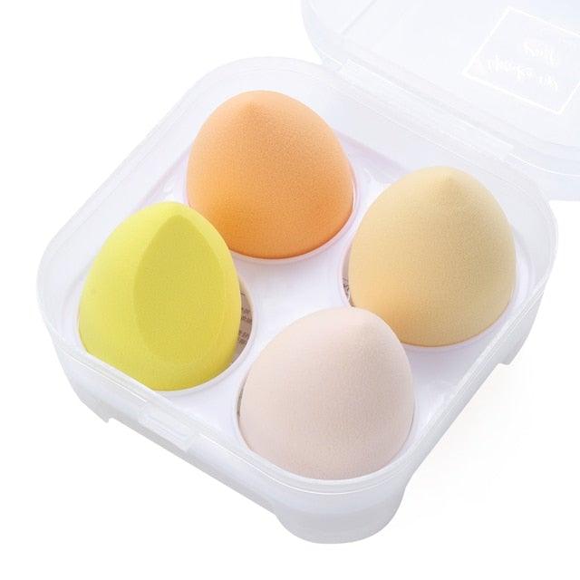 Nouvelles éponges de maquillage de différentes tailles, applicateur de poudre cosmétique, outils de beauté pour le fard à joues, avec boîte de rangement, design doux et luxueux pour femmes