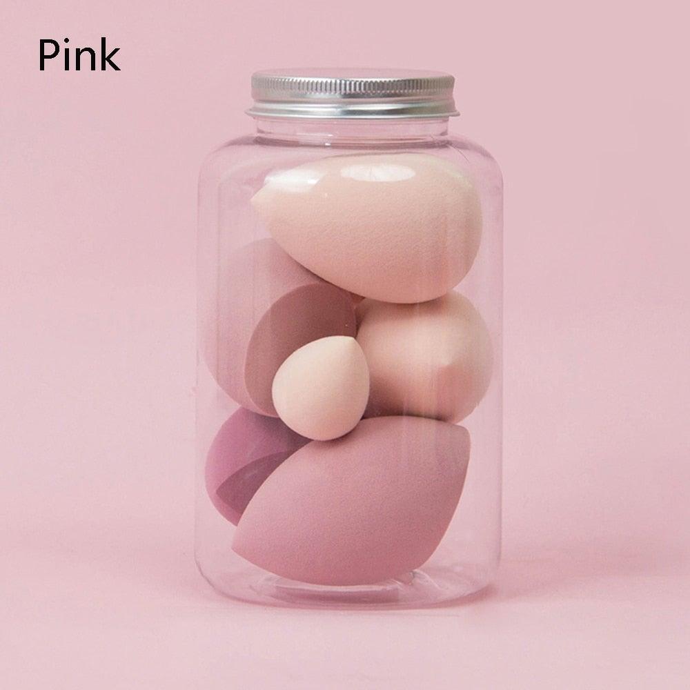 Nouvelles éponges de maquillage de différentes tailles, applicateur de poudre cosmétique, outils de beauté pour le fard à joues, avec boîte de rangement, design doux et luxueux pour femmes