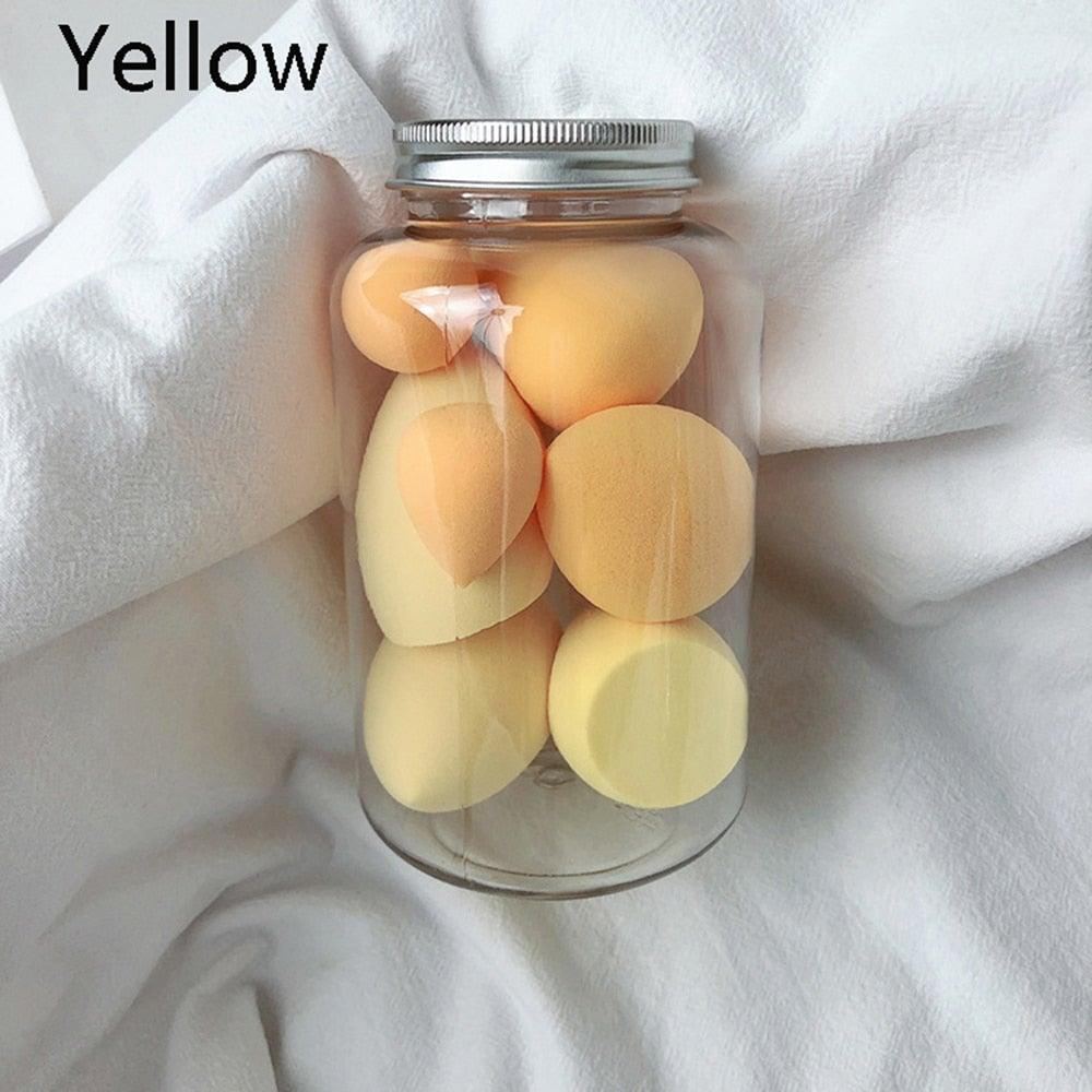 Nouvelles éponges de maquillage de différentes tailles, applicateur de poudre cosmétique, outils de beauté pour le fard à joues, avec boîte de rangement, design doux et luxueux pour femmes