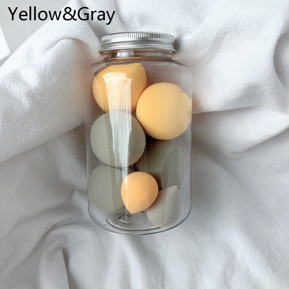 Nouvelles éponges de maquillage de différentes tailles, applicateur de poudre cosmétique, outils de beauté pour le fard à joues, avec boîte de rangement, design doux et luxueux pour femmes