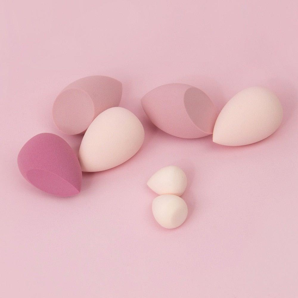 Nouvelles éponges de maquillage de différentes tailles, applicateur de poudre cosmétique, outils de beauté pour le fard à joues, avec boîte de rangement, design doux et luxueux pour femmes