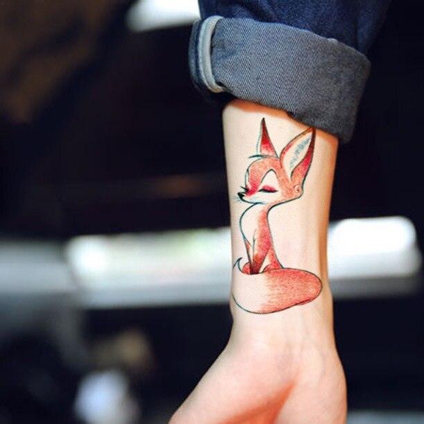 Nouveau Tatouage Temporaire Étanche Différent Chien Renard Mignon Autocollants Animaux de Luxe Tatouage Coloré Design Moderne Pour Adultes Enfants