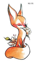 Nouveau Tatouage Temporaire Étanche Différent Chien Renard Mignon Autocollants Animaux de Luxe Tatouage Coloré Design Moderne Pour Adultes Enfants