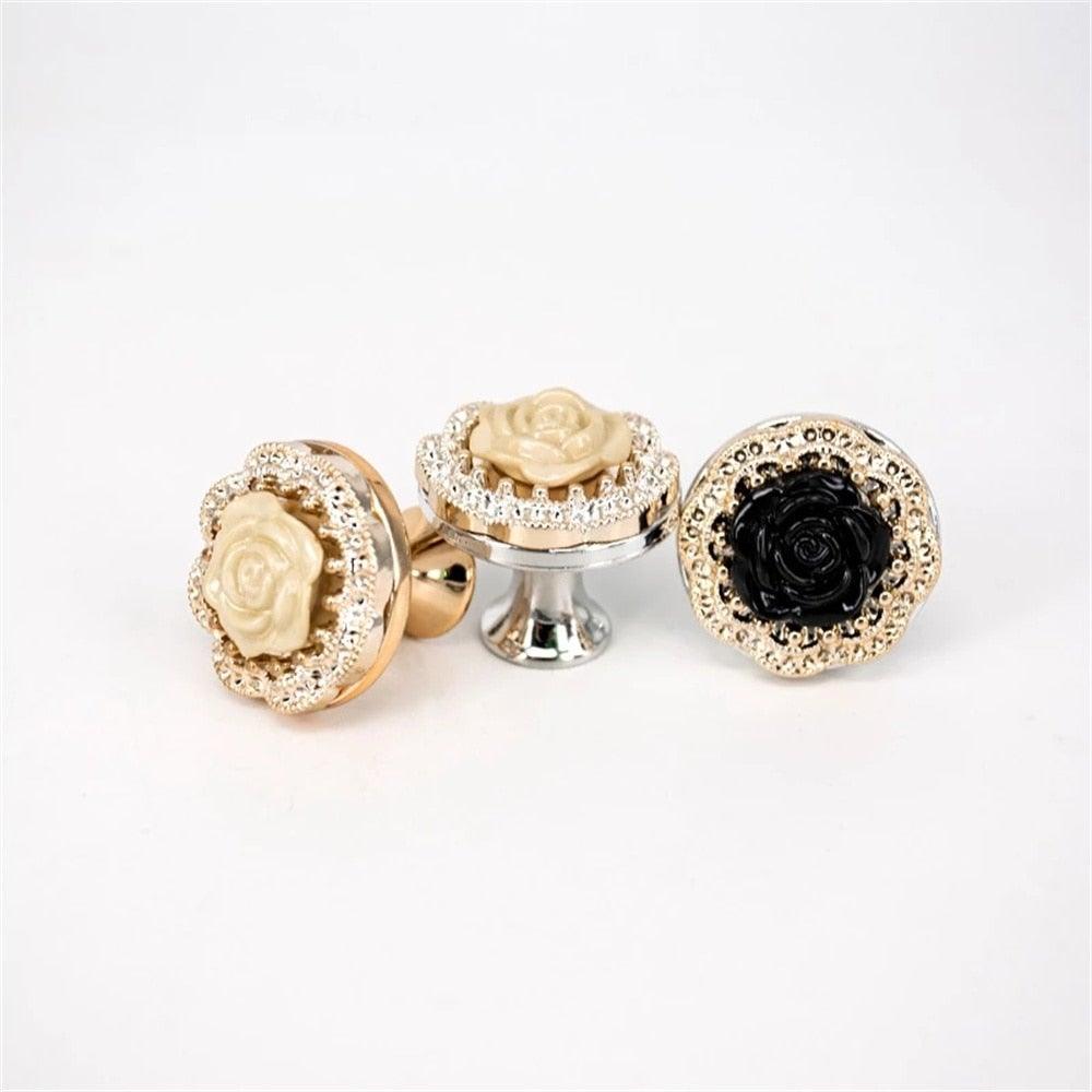 Nouvelles poignées de porte Poignées de meubles Poignée de table basse Bouton de tiroir et d'armoire Accessoires de meubles de cuisine Boutons d'armoire Boutons de tiroir fleur Poignées