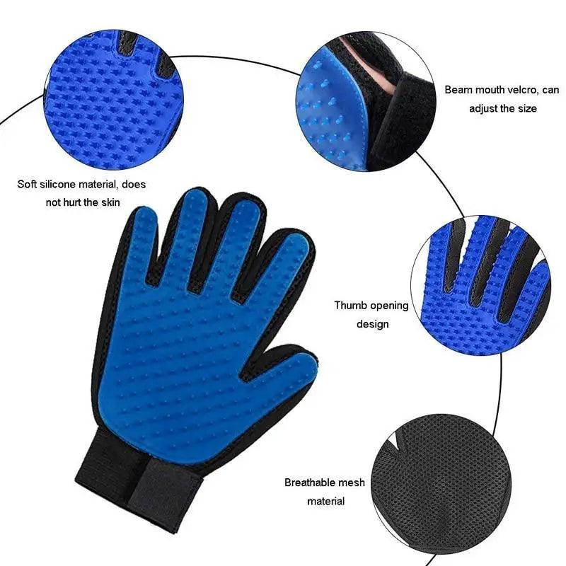 Nouveaux Gants de Toilettage Efficaces Nettoyage Doux Brosse Gants Épilateurs pour Animaux de Compagnie