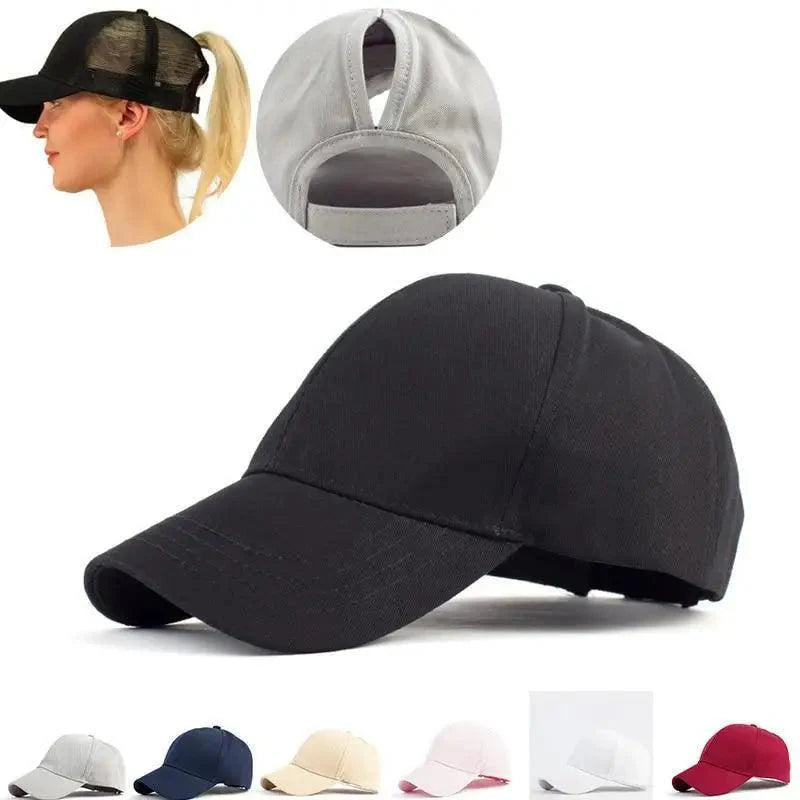 Nouvelles Casquettes de Baseball Élégantes à Paillettes et Queue de Cheval, Brillantes, de Haute Qualité, Tendance pour Femmes, Chapeau Hip Hop Réglable pour Chignon Désordonné