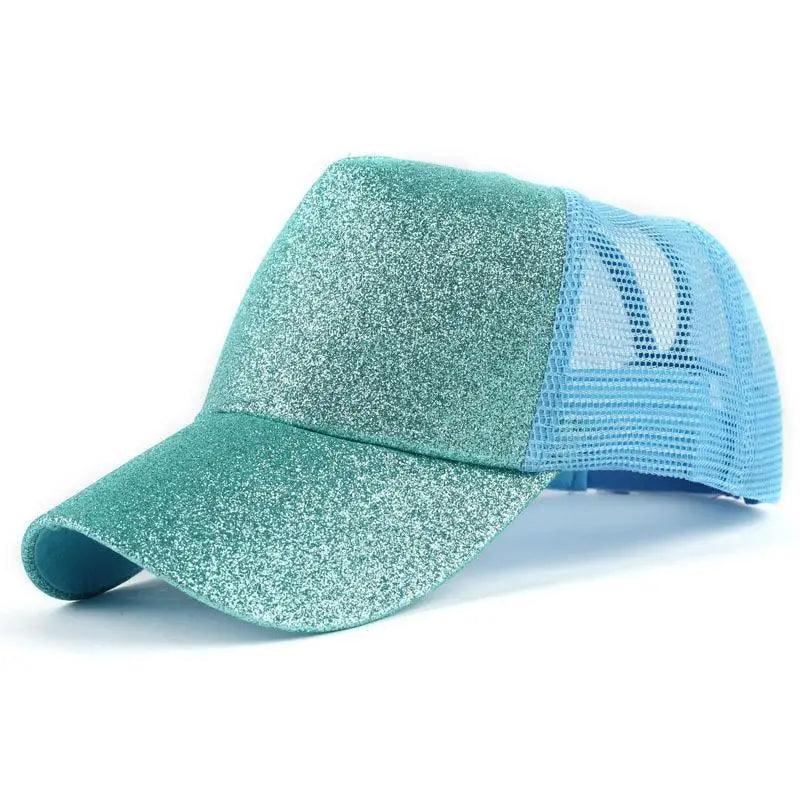 Nouvelles Casquettes de Baseball Élégantes à Paillettes et Queue de Cheval, Brillantes, de Haute Qualité, Tendance pour Femmes, Chapeau Hip Hop Réglable pour Chignon Désordonné