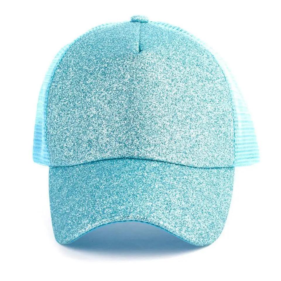 Nouvelles Casquettes de Baseball Élégantes à Paillettes et Queue de Cheval, Brillantes, de Haute Qualité, Tendance pour Femmes, Chapeau Hip Hop Réglable pour Chignon Désordonné