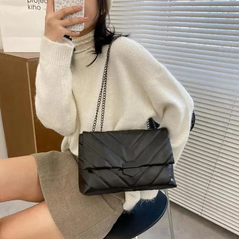 Nouveaux sacs à bandoulière décontractés de marque célèbre pour femmes, sac à bandoulière simple et tendance, sacs à main de styliste en cuir PU pour dames