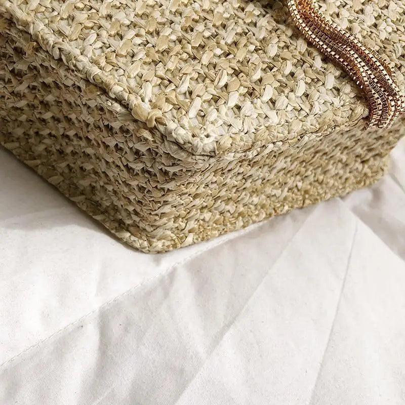 Nouveau sac à main en paille et cuir multi-styles pour femmes et filles - Nouveau sac d'été tendance tissé à la main, sac de plage rond à bandoulière