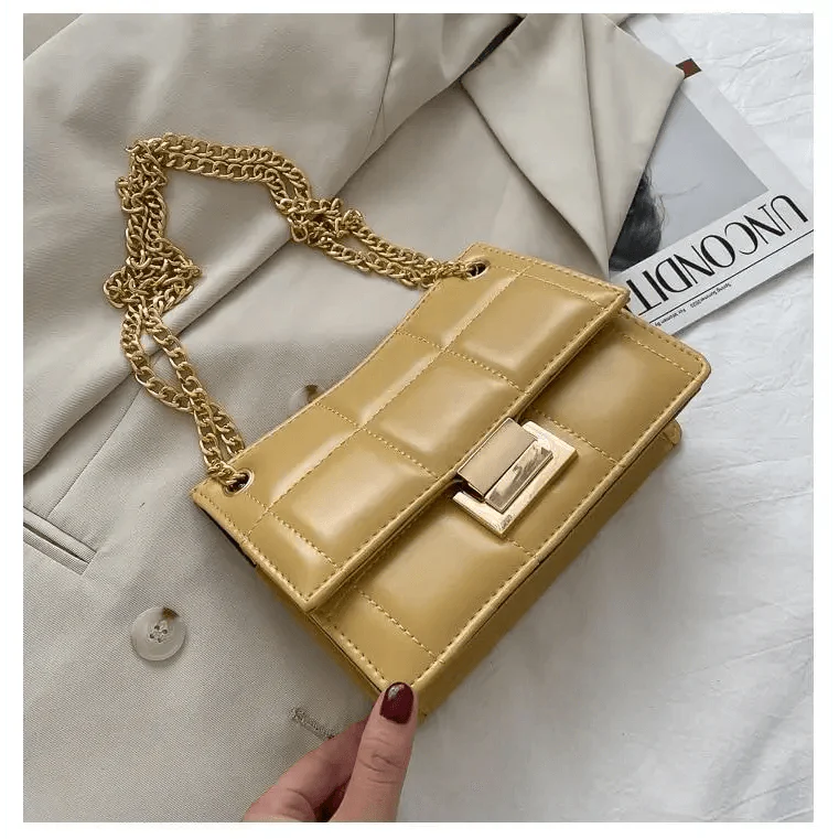 Nouveaux sacs à bandoulière chics à chaîne pour femmes, sacs à main d'été à bandoulière en cuir PU pour dames