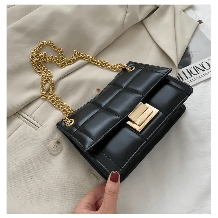 Nouveaux sacs à bandoulière chics à chaîne pour femmes, sacs à main d'été à bandoulière en cuir PU pour dames