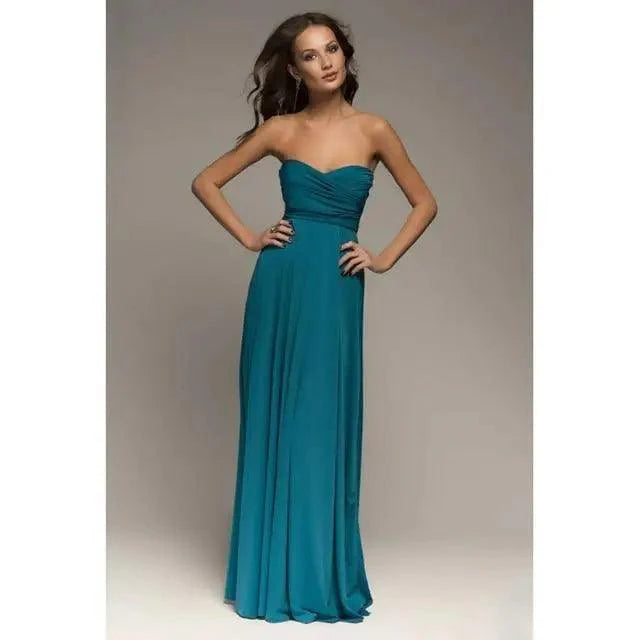 Nouvelle mode Boho Femmes Robe longue convertible multifaçon rouge club bandage Robes de soirée pour femmes
