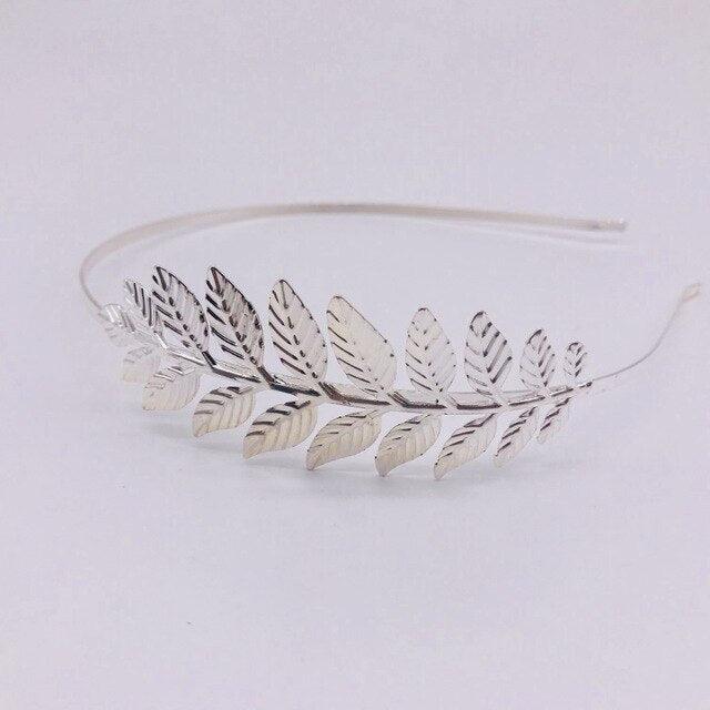 Nouveau Mode Mariée Belle Simple Généreuse Métal Feuilles feuille couronne bandeau Serre-tête Accessoires pour cheveux Femme Fille Coiffure Pour Mariages
