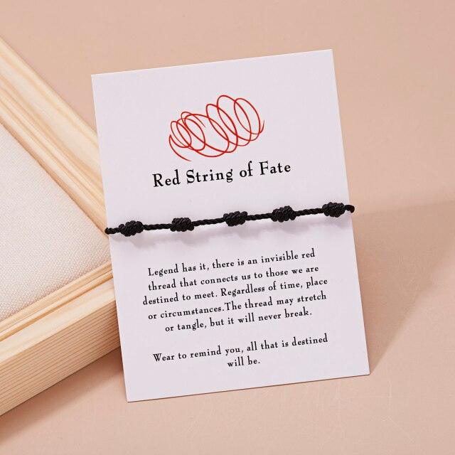 Nouveau Bracelet de Couple Tressé à la Main pour Femmes et Hommes, Charme Cœur Chanceux, Bracelets en Corde Réglables, Bracelet Cordon Rouge Tressé pour Hommes et Femmes