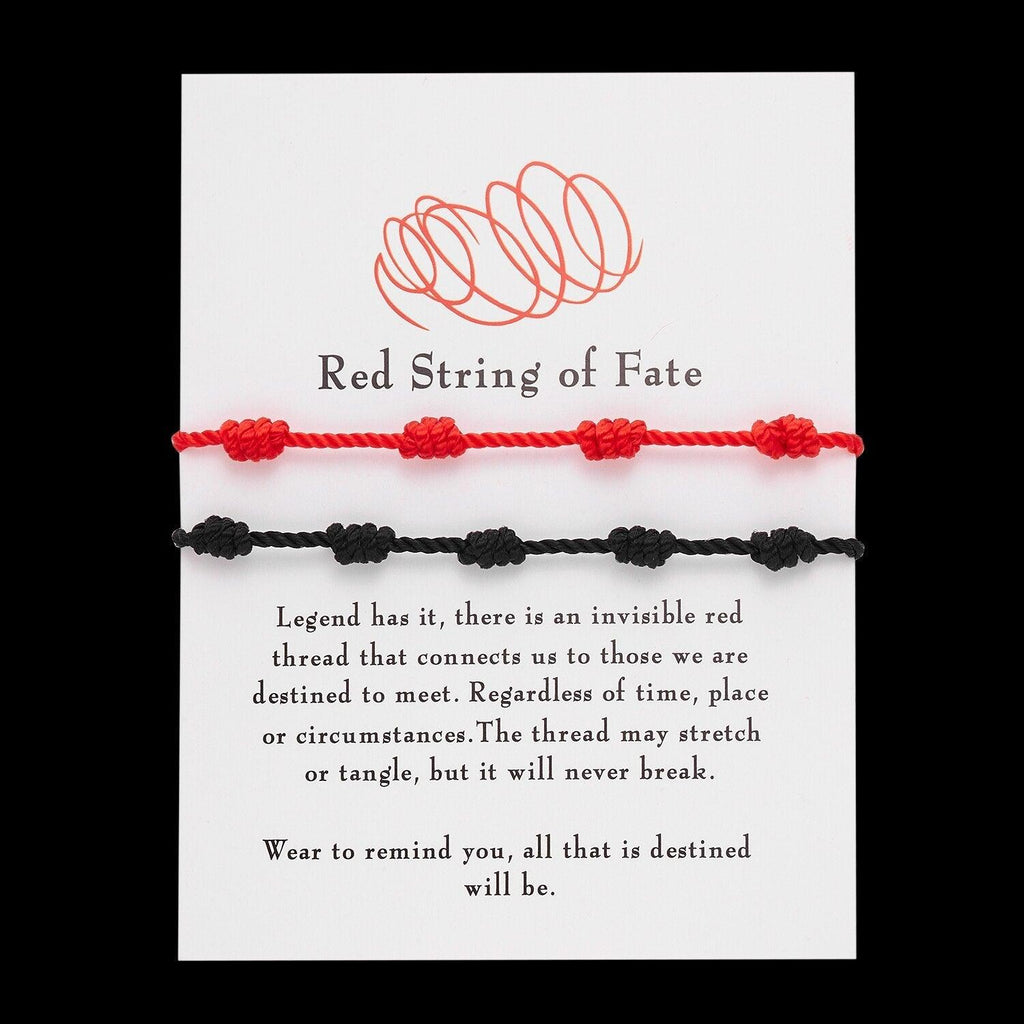Nouveau Bracelet de Couple Tressé à la Main pour Femmes et Hommes, Charme Cœur Chanceux, Bracelets en Corde Réglables, Bracelet Cordon Rouge Tressé pour Hommes et Femmes