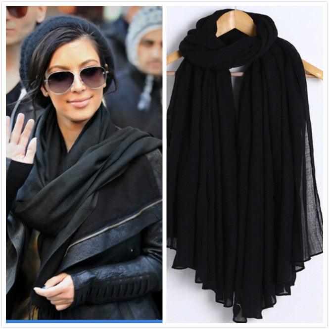 Nouvelle écharpe en coton doux élégante en viscose pour femmes, châles légers élégants, wraps, foulards hijab musulmans pour femmes