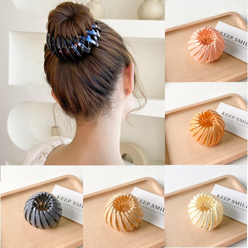 Nouvelles griffes à cheveux chignon pour femmes, pince à cheveux en forme de queue de cheval, nid d'oiseau extensible, accessoires de cheveux pour femmes, accessoires de cheveux queue de cheval pour femmes