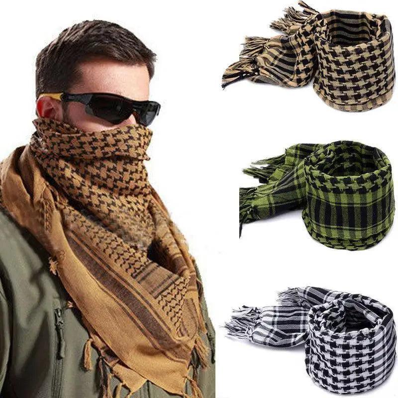 Nouvelle Écharpe Carrée Légère Tactique Militaire Arabe du Désert pour Homme, Tendance et d'Extérieur