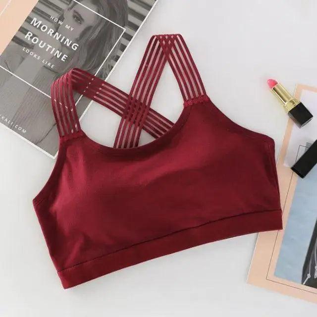 Nouveau Soutien-Gorge de Sport Sans Couture à la Mode pour Femmes, Haut de Fitness, Soutien-Gorge de Yoga de Gymnastique Antichoc, Soutien-Gorge de Sport Push-Up, Haut Court de Course, de Yoga et de Gymnastique, Soutien-Gorge d'Entraînement Respirant