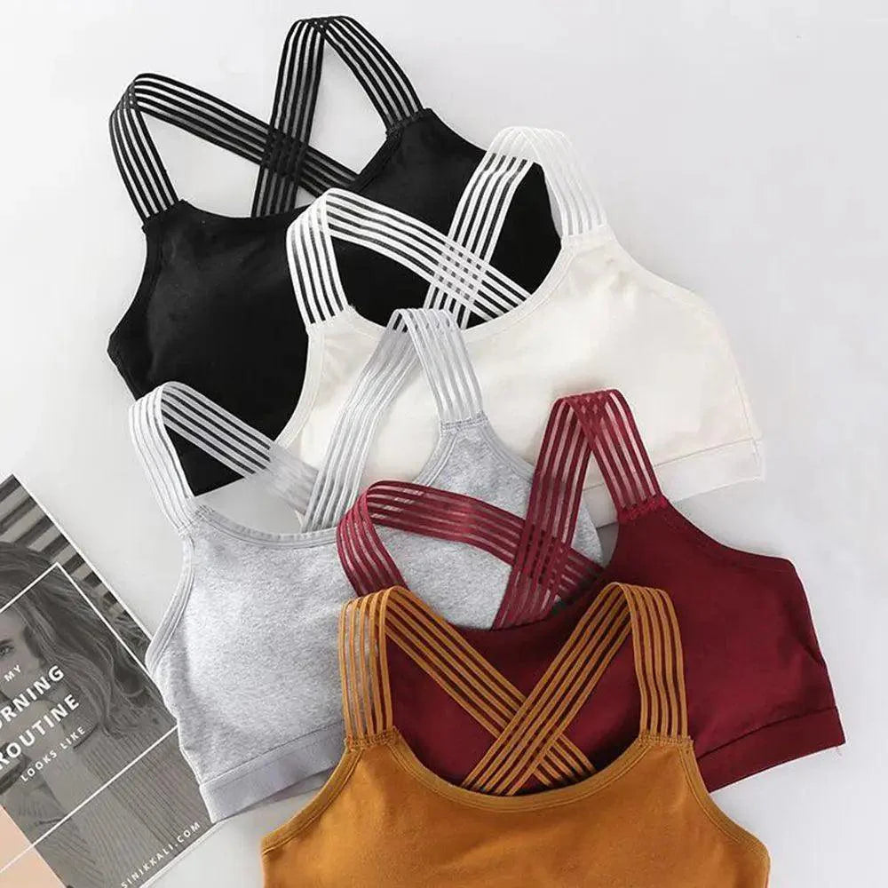 Nouveau Soutien-Gorge de Sport Sans Couture à la Mode pour Femmes, Haut de Fitness, Soutien-Gorge de Yoga de Gymnastique Antichoc, Soutien-Gorge de Sport Push-Up, Haut Court de Course, de Yoga et de Gymnastique, Soutien-Gorge d'Entraînement Respirant