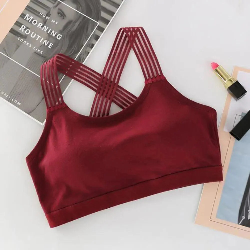Nouveau Soutien-Gorge de Sport Sans Couture à la Mode pour Femmes, Haut de Fitness, Soutien-Gorge de Yoga de Gymnastique Antichoc, Soutien-Gorge de Sport Push-Up, Haut Court de Course, de Yoga et de Gymnastique, Soutien-Gorge d'Entraînement Respirant