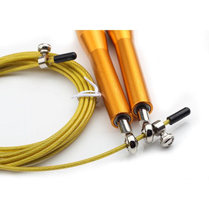 Nouvelles cordes à sauter de fitness Corde à sauter rapide en fil d'acier lourd Corde à sauter lestée avec roulement à billes à 360 degrés et poignée antidérapante en alliage d'aluminium pour l'entraînement de fitness à domicile