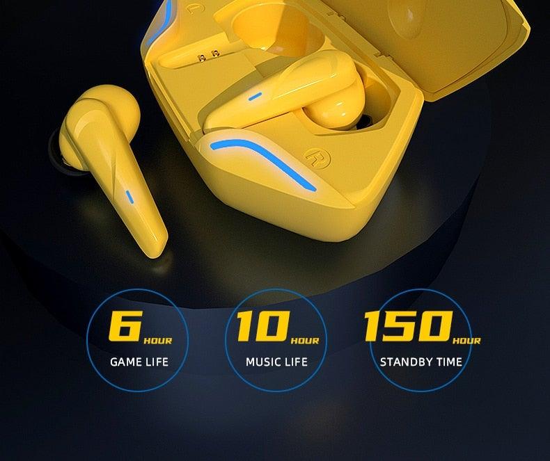 Nouveaux écouteurs de jeu TWS 5.0 Casque sans fil Stéréo Écouteurs de sport Microphone avec boîtier de charge pour téléphone Bluetooth