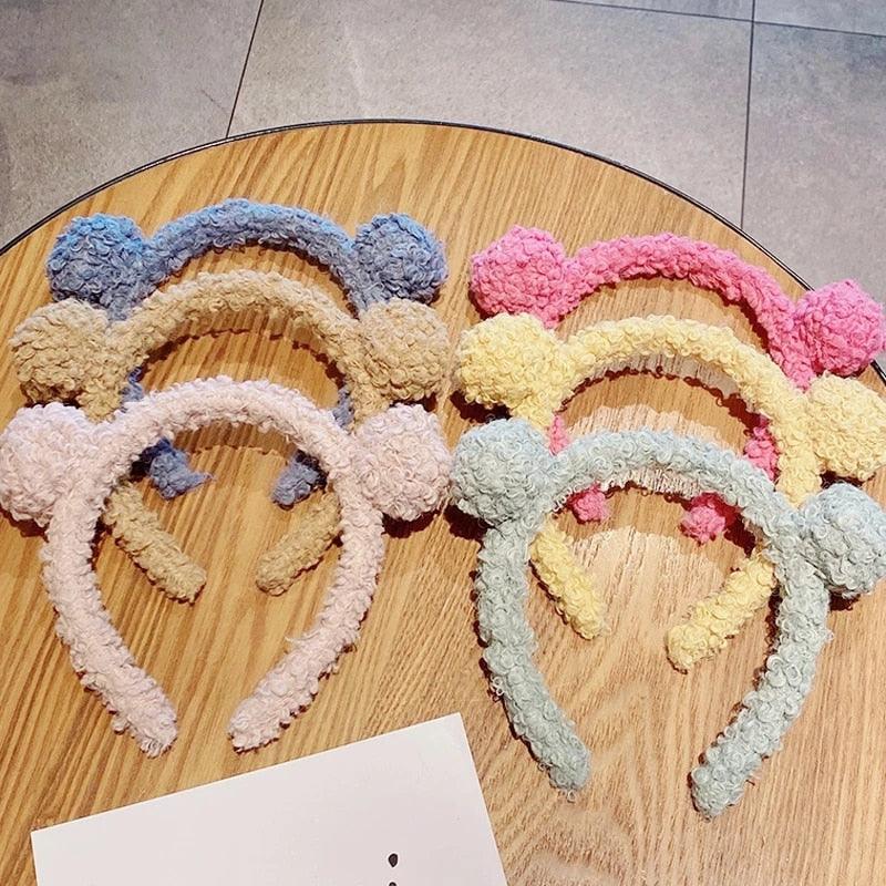 Nouvelles Filles Mignonnes Oreilles d'Ours Peluche Simple Serre-têtes Enfants Adorables Ornements de Cheveux Bandeaux Cerceaux de Cheveux Enfants Mode Magnifiques Accessoires de Cheveux Pour Femmes