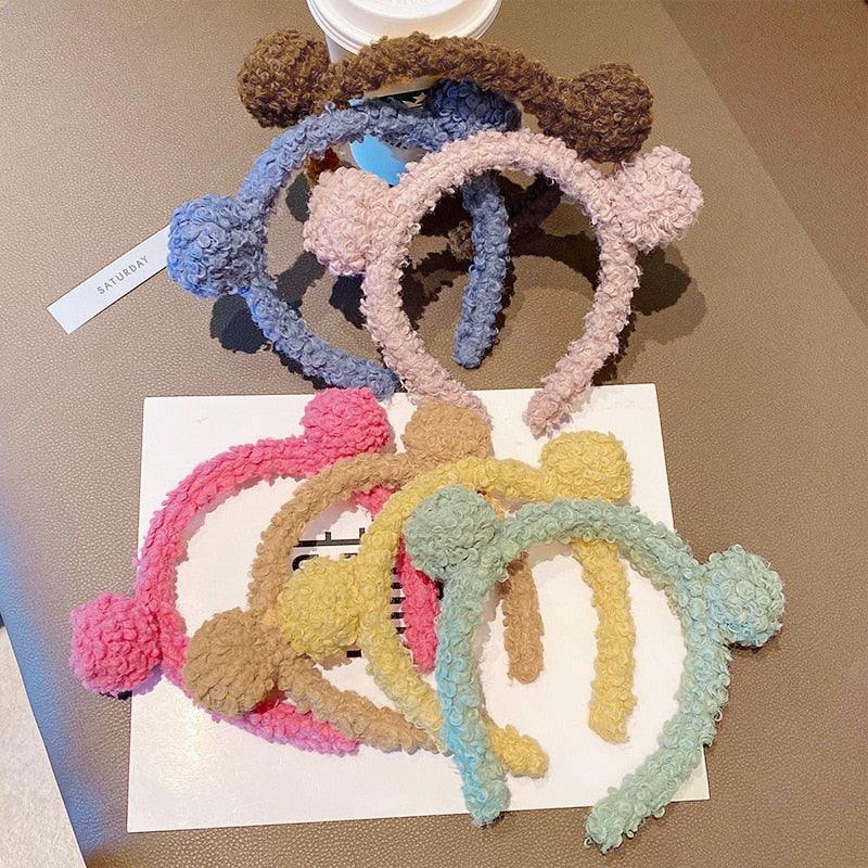 Nouvelles Filles Mignonnes Oreilles d'Ours Peluche Simple Serre-têtes Enfants Adorables Ornements de Cheveux Bandeaux Cerceaux de Cheveux Enfants Mode Magnifiques Accessoires de Cheveux Pour Femmes