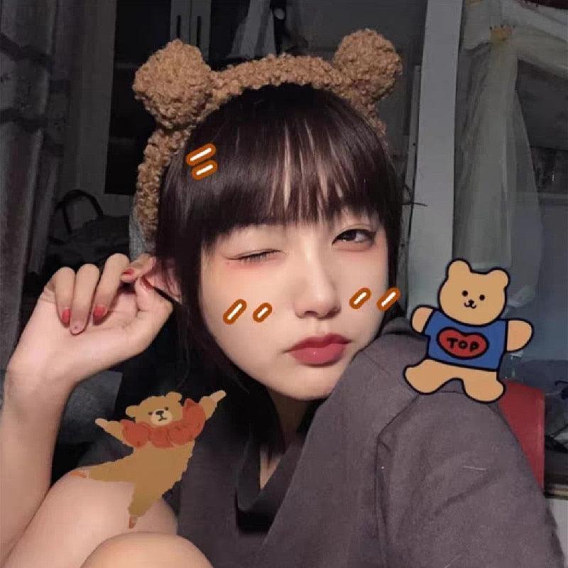 Nouvelles Filles Mignonnes Oreilles d'Ours Peluche Simple Serre-têtes Enfants Adorables Ornements de Cheveux Bandeaux Cerceaux de Cheveux Enfants Mode Magnifiques Accessoires de Cheveux Pour Femmes