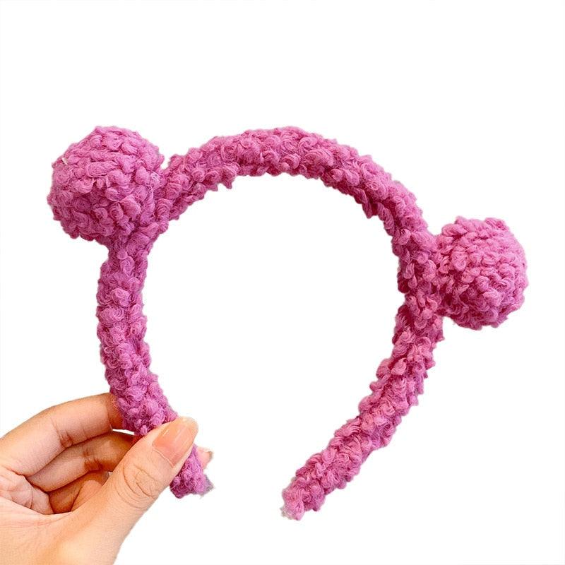 Nouvelles Filles Mignonnes Oreilles d'Ours Peluche Simple Serre-têtes Enfants Adorables Ornements de Cheveux Bandeaux Cerceaux de Cheveux Enfants Mode Magnifiques Accessoires de Cheveux Pour Femmes