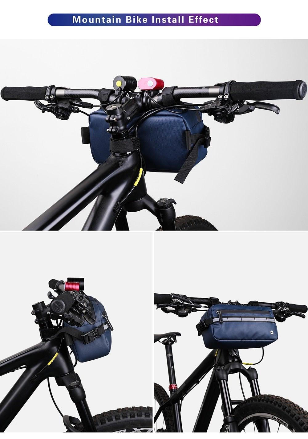 Nouveau Sac de Guidon Sacoches de Vélo Sacoche de Cadre Imperméable Multifonctionnel Sac à Bandoulière Portable Accessoires de Vélo Sac de Guidon Multifonctionnel Sacoche Avant de Vélo Étanche Sac à Bandoulière Sac à Main Sac Banane