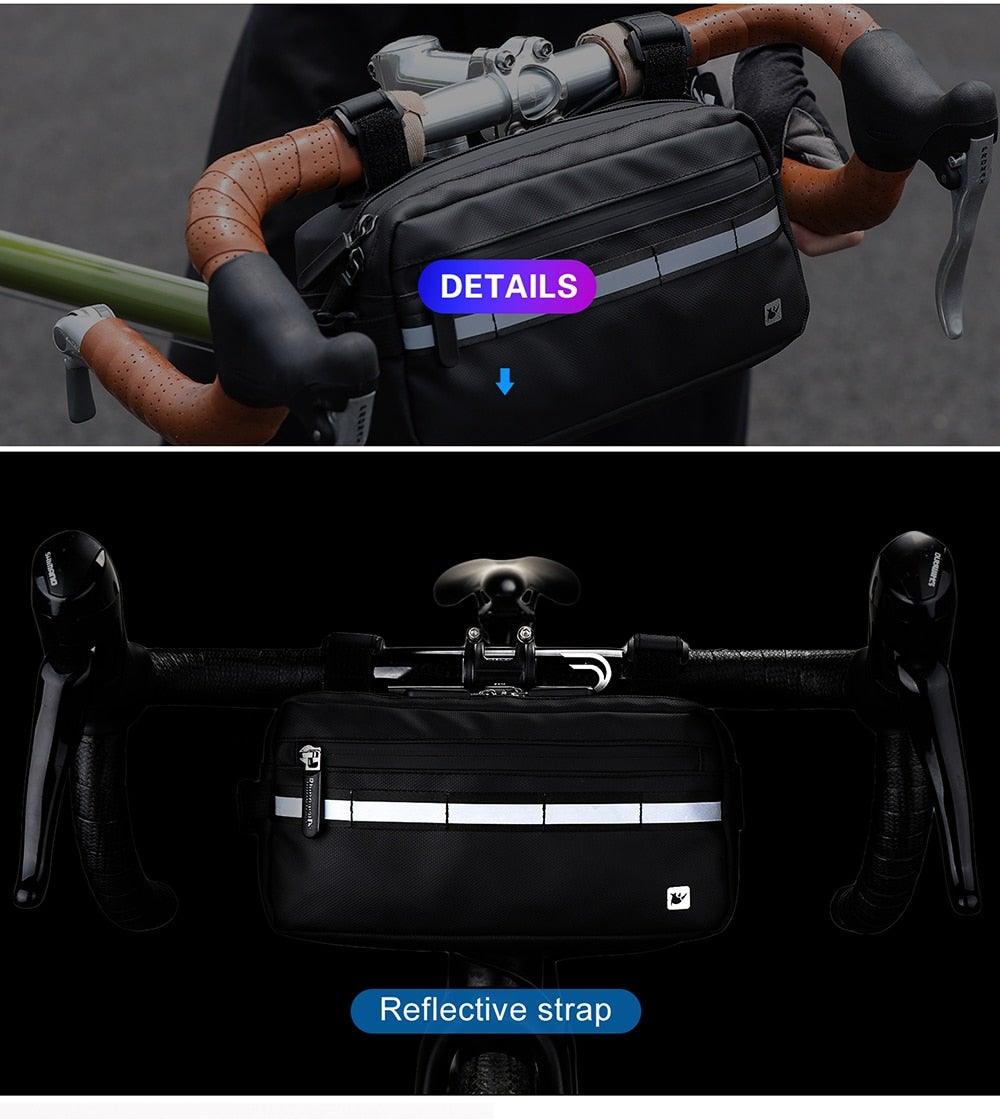 Nouveau Sac de Guidon Sacoches de Vélo Sacoche de Cadre Imperméable Multifonctionnel Sac à Bandoulière Portable Accessoires de Vélo Sac de Guidon Multifonctionnel Sacoche Avant de Vélo Étanche Sac à Bandoulière Sac à Main Sac Banane