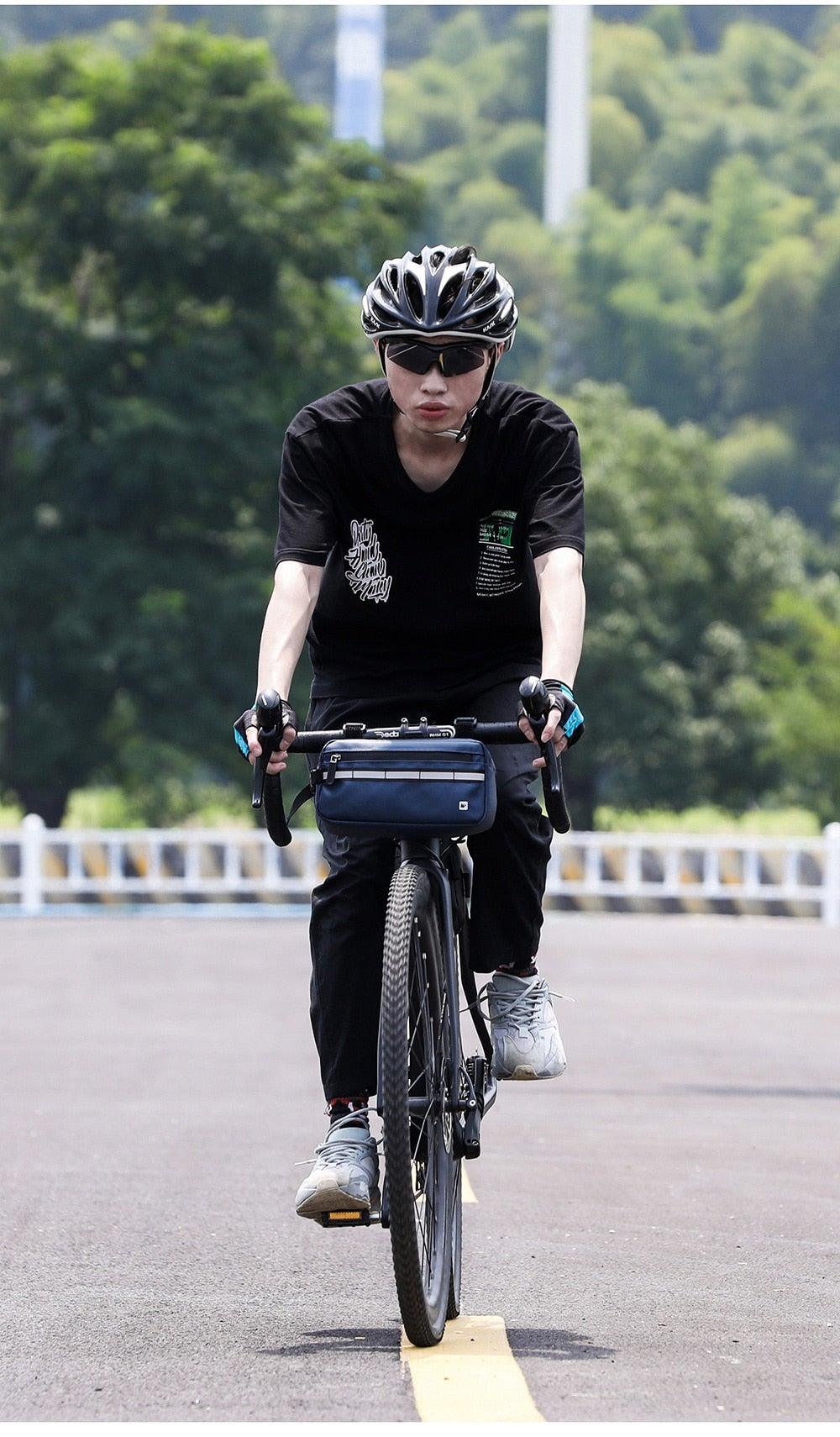Nouveau Sac de Guidon Sacoches de Vélo Sacoche de Cadre Imperméable Multifonctionnel Sac à Bandoulière Portable Accessoires de Vélo Sac de Guidon Multifonctionnel Sacoche Avant de Vélo Étanche Sac à Bandoulière Sac à Main Sac Banane