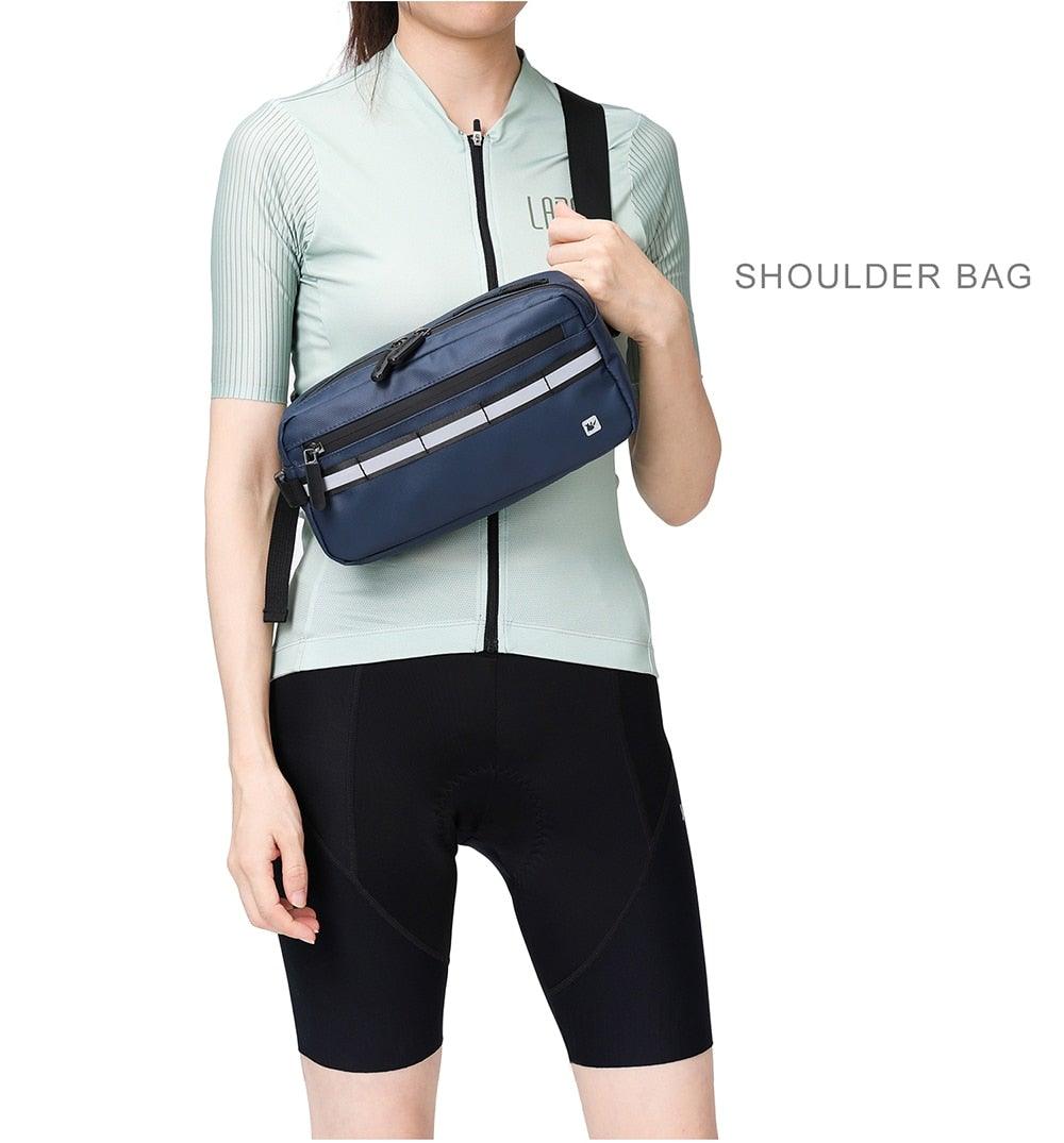 Nouveau Sac de Guidon Sacoches de Vélo Sacoche de Cadre Imperméable Multifonctionnel Sac à Bandoulière Portable Accessoires de Vélo Sac de Guidon Multifonctionnel Sacoche Avant de Vélo Étanche Sac à Bandoulière Sac à Main Sac Banane