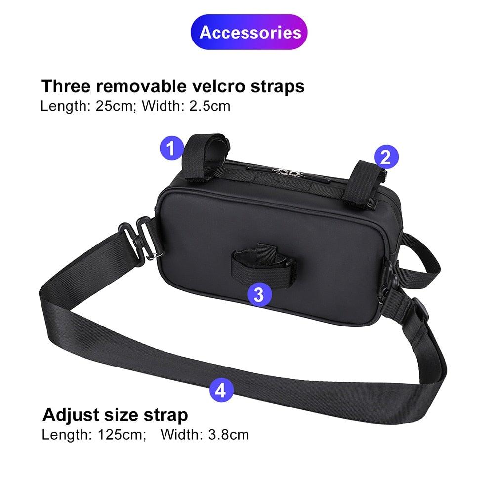 Nouveau Sac de Guidon Sacoches de Vélo Sacoche de Cadre Imperméable Multifonctionnel Sac à Bandoulière Portable Accessoires de Vélo Sac de Guidon Multifonctionnel Sacoche Avant de Vélo Étanche Sac à Bandoulière Sac à Main Sac Banane