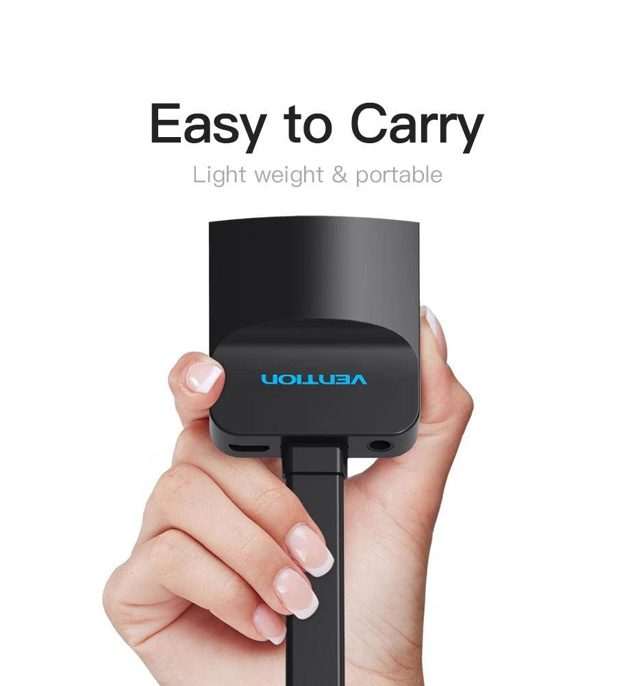 Nouvel adaptateur HDMI vers VGA, convertisseur vidéo audio numérique vers analogique, câble adaptateur HDMI vers VGA plaqué or, design noir 1080p pour ordinateur portable, téléviseur, projecteur, jeux