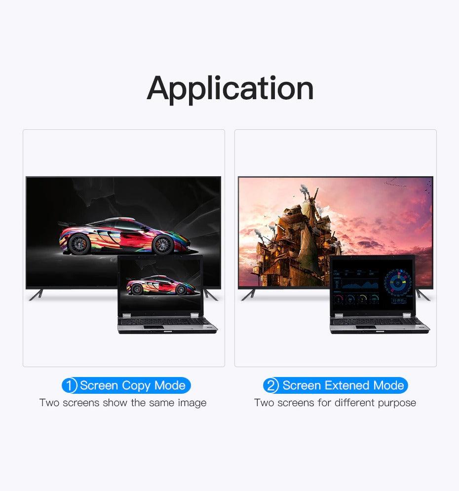 Nouvel adaptateur HDMI vers VGA, convertisseur vidéo audio numérique vers analogique, câble adaptateur HDMI vers VGA plaqué or, design noir 1080p pour ordinateur portable, téléviseur, projecteur, jeux