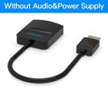 Nouvel adaptateur HDMI vers VGA, convertisseur vidéo audio numérique vers analogique, câble adaptateur HDMI vers VGA plaqué or, design noir 1080p pour ordinateur portable, téléviseur, projecteur, jeux