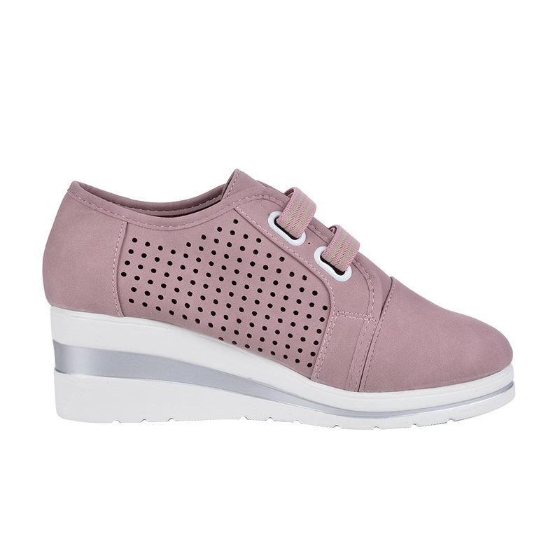 Nouvelles baskets décontractées à talons hauts pour femmes, chaussures respirantes rehaussant la hauteur, coussin d'air, baskets confortables, chaussures vulcanisées en cuir pour femmes, chaussures de marche de luxe pour femmes en extérieur