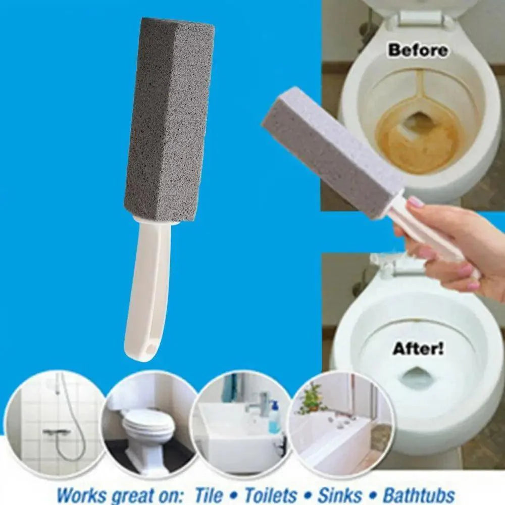 Nouvelle brosse de nettoyage portative incroyable en pierre ponce pour toilettes, carrelages, éviers, baignoires, outil de nettoyage à 360 degrés, gadgets de salle de bain