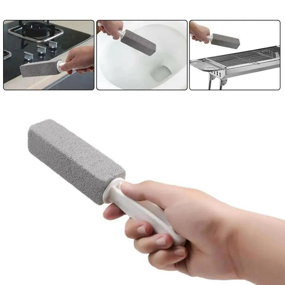 Nouvelle brosse de nettoyage portative incroyable en pierre ponce pour toilettes, carrelages, éviers, baignoires, outil de nettoyage à 360 degrés, gadgets de salle de bain